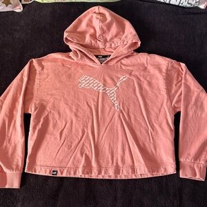 Puma graphic crop top hoodie size women’s small
